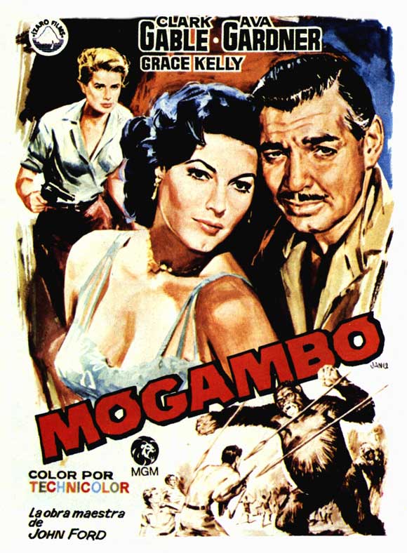 Mogambo Movie Poster Print showcasing classic Hollywood cinema art.