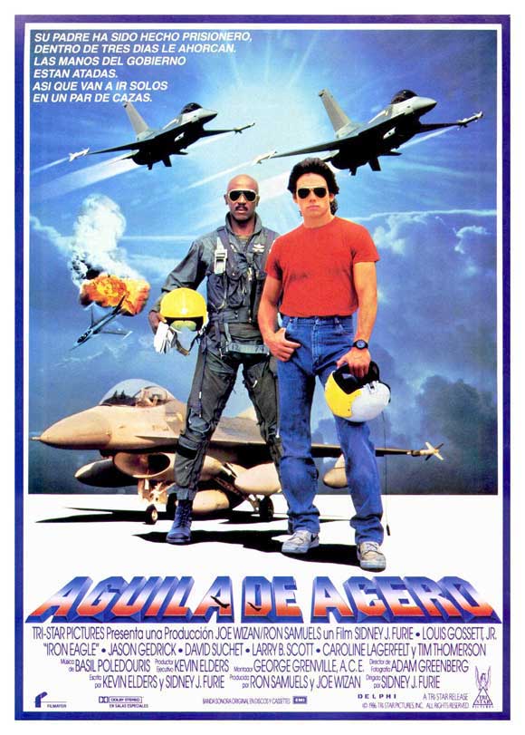 Iron Eagle Movie Poster Print featuring classic aviation action film art