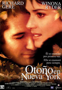 Autumn in New York movie poster print featuring vibrant fall colors