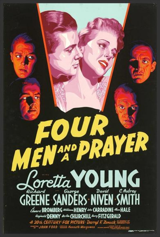 Four Men and a Prayer Movie Poster Print featuring classic film imagery.