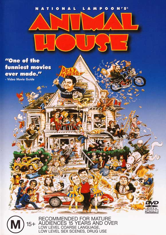 National Lampoon's Animal House Movie Poster Print featuring comedy film imagery.