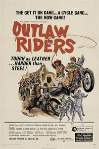 Outlaw Riders Movie Poster Print featuring bold graphics and vibrant colors.