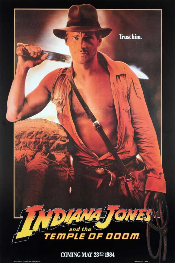 Indiana Jones and the Temple of Doom Movie Poster Print 27x40