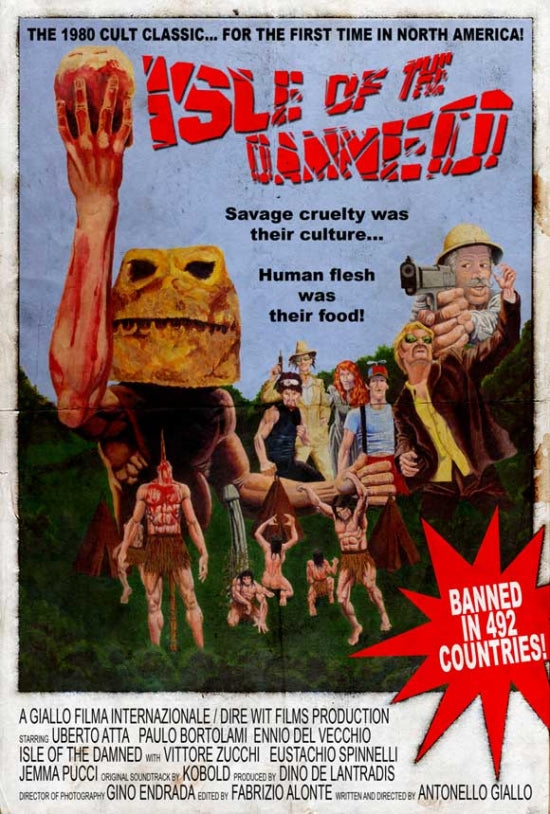 Isle of the Damned Movie Poster Print showcasing horror themes.