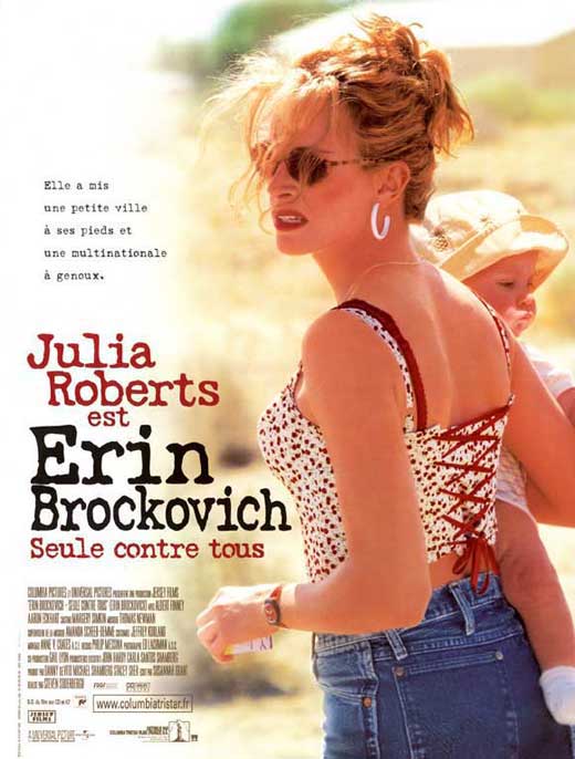 Erin Brockovich Movie Poster Print featuring strong imagery from the film.