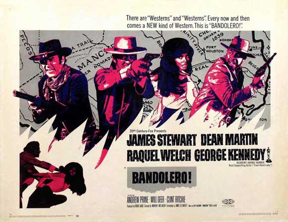 Bandolero! Movie Poster Print featuring classic Western imagery.