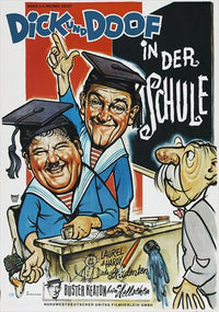 A Chump at Oxford Movie Poster Print featuring Laurel and Hardy.