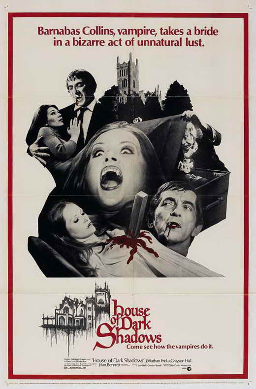 House of Dark Shadows Movie Poster Print showcasing classic horror film art.