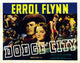 Dodge City Movie Poster Print featuring vibrant colors and classic film imagery.