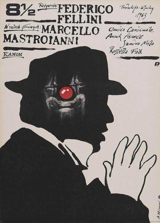 8 1/2 Movie Poster Print showcasing classic film art