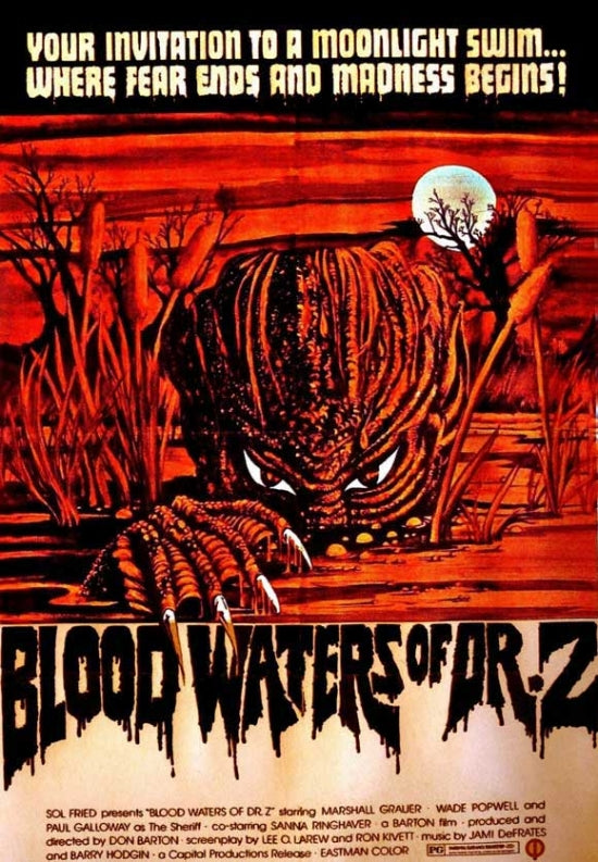 Attack of the Swamp Creatures Movie Poster Print showcasing classic horror art.