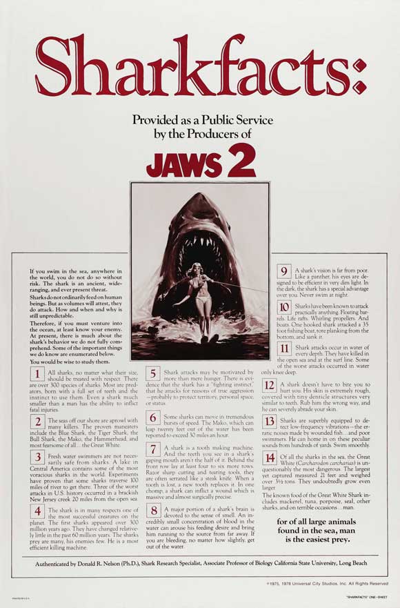 Jaws 2 Movie Poster Print showcasing the thrilling cinematic experience
