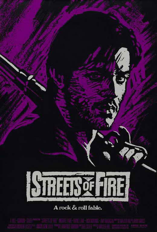 Streets of Fire Movie Poster Print showcasing vibrant colors and iconic imagery.