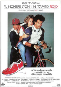 The Man with One Red Shoe Movie Poster Print featuring whimsical design and vibrant colors.