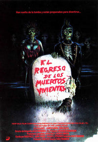 The Return of the Living Dead Movie Poster Print featuring iconic horror imagery.