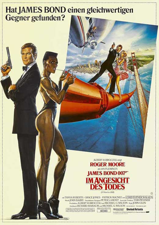 A View to a Kill Movie Poster Print showcasing James Bond's adventure.