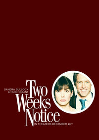 Two Weeks Notice Movie Poster Print featuring vibrant colors and iconic imagery.