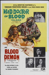Mad Doctor of Blood Island Movie Poster Print featuring classic horror design.