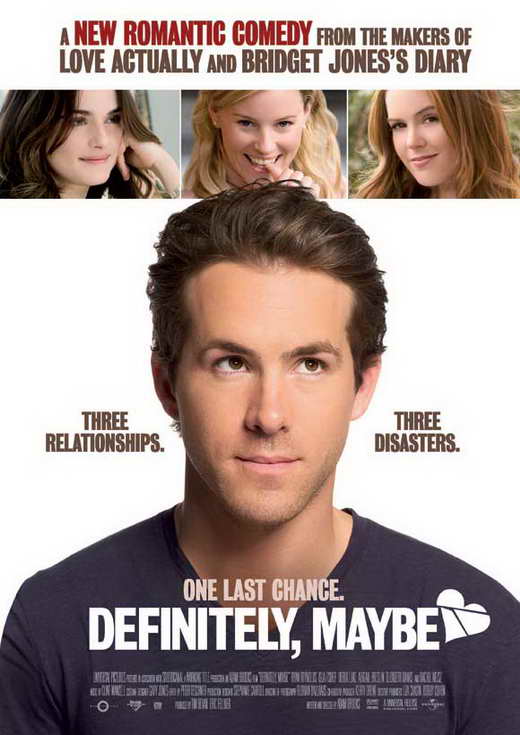Definitely Maybe Movie Poster Print showcasing romantic comedy artwork.