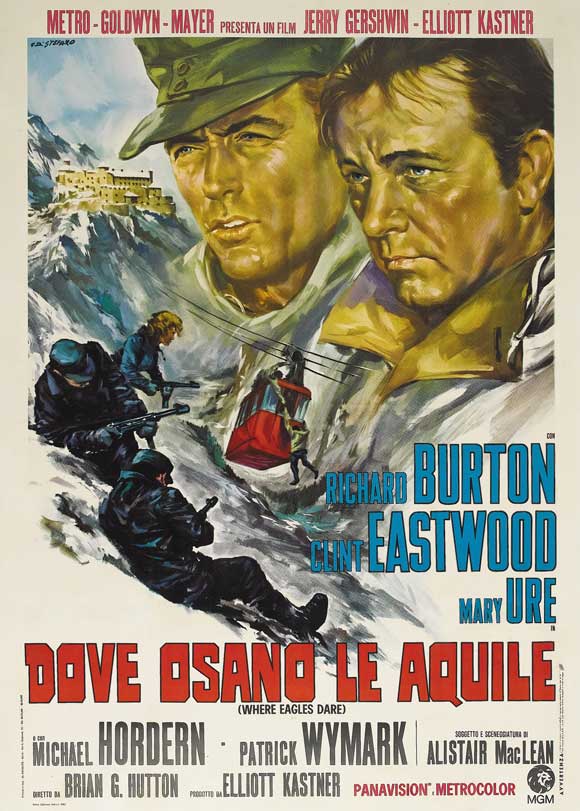 Where Eagles Dare Movie Poster Print showcasing classic film imagery.