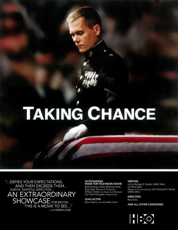 Taking Chance Movie Poster Print featuring a poignant design.