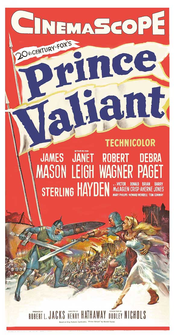 Prince Valiant Movie Poster Print showcasing adventure and heroism.