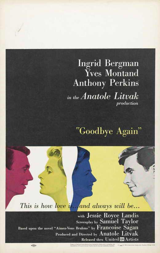Goodbye Again Movie Poster Print showcasing classic film art.
