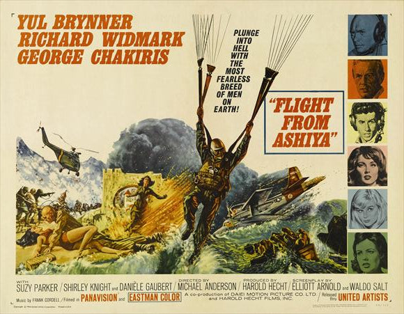 Flight From Ashiya Movie Poster Print showcasing classic film imagery.