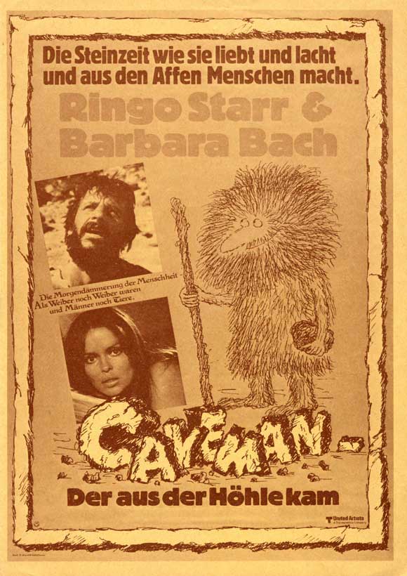 Caveman Movie Poster Print showcasing classic comedy artwork.