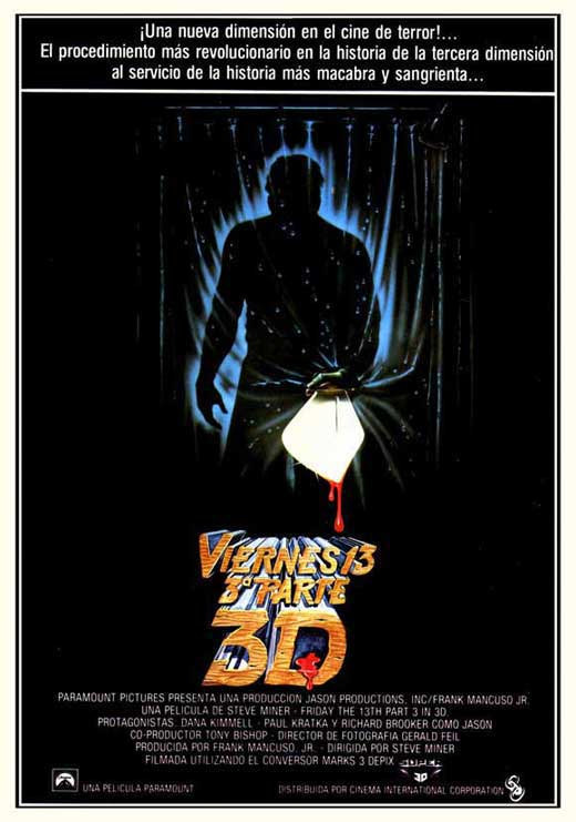 Friday the 13th, Part 3 Movie Poster Print showcasing classic horror art.