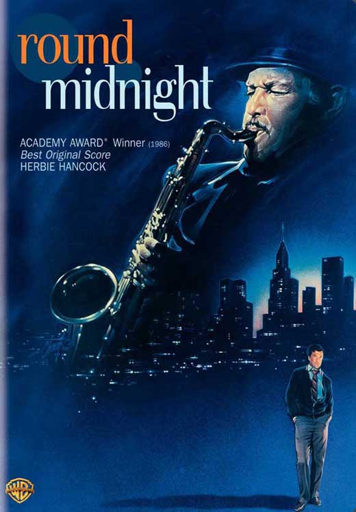 Round Midnight Movie Poster Print featuring jazz-themed artwork