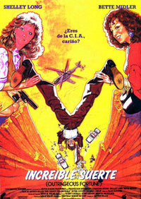 Outrageous Fortune Movie Poster Print showcasing classic film art.