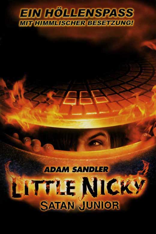 Little Nicky Movie Poster featuring Adam Sandler in a comedic scene.