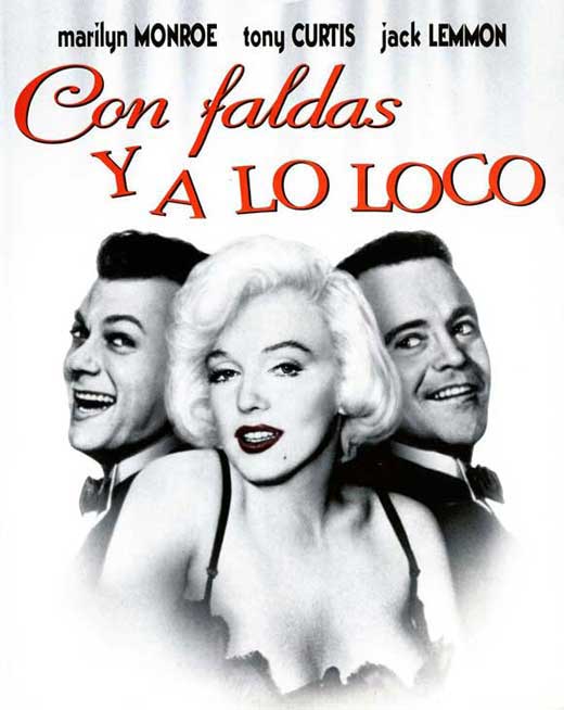 Some Like It Hot movie poster print featuring Tony Curtis and Jack Lemmon.
