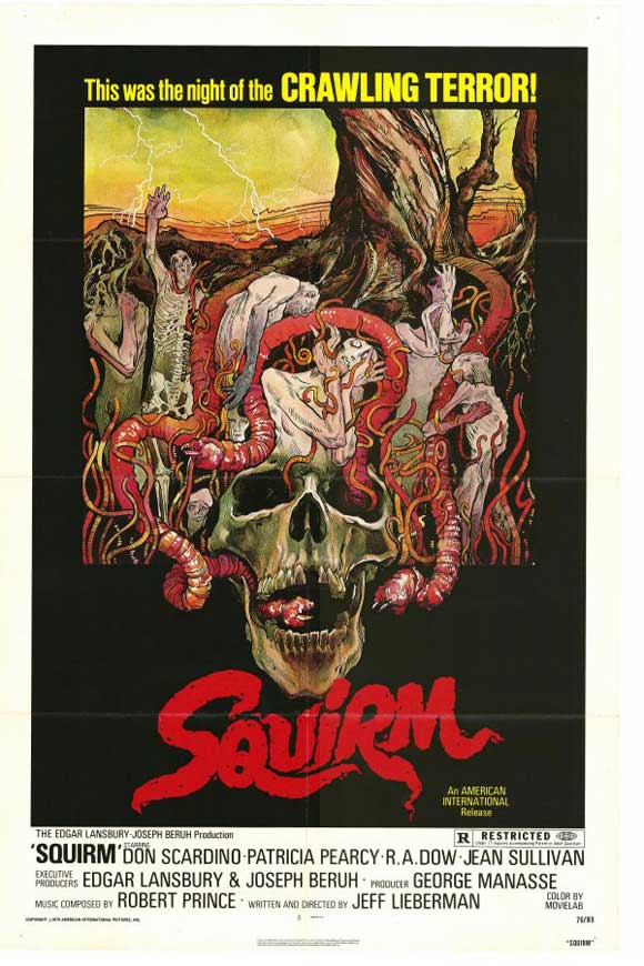 Squirm Movie Poster Print showcasing classic horror film artwork.