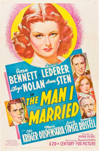 'The Man I Married' movie poster print featuring vibrant imagery.