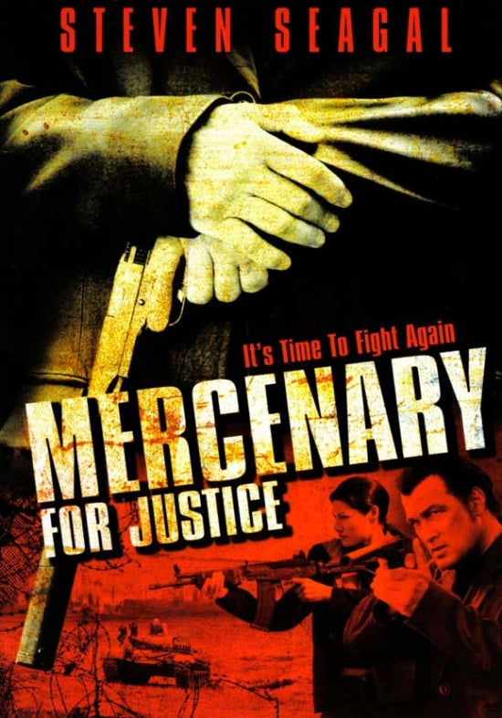 Mercenary for Justice Movie Poster Print featuring action scenes.