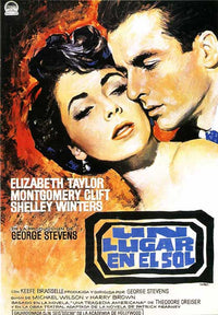 A Place in the Sun Movie Poster Print showcasing classic film art.