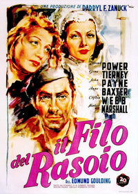 The Razor's Edge Movie Poster Print featuring iconic film visuals.