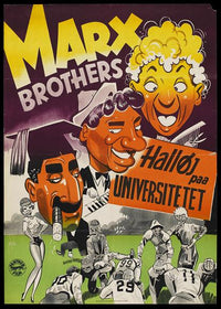 Horse Feathers Movie Poster Print showcasing classic cinema art.