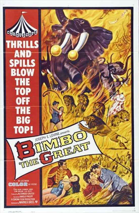 Bimbo the Great Movie Poster Print featuring classic animation art.