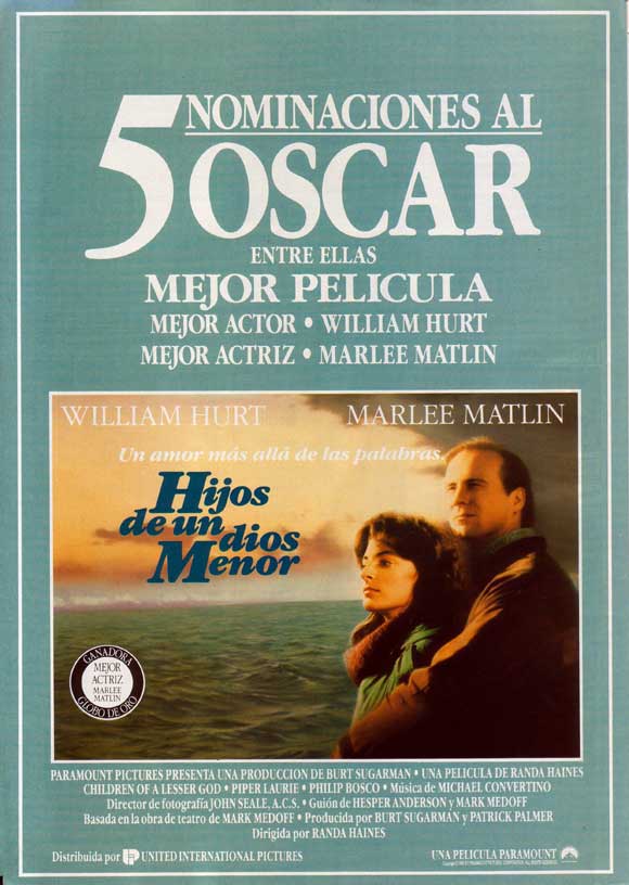Children of a Lesser God Movie Poster Print featuring vibrant colors and emotional depth.