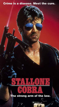 Cobra Movie Poster Print featuring action film imagery.