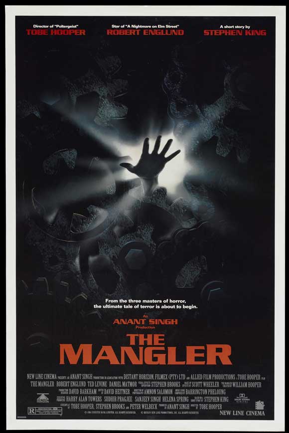 The Mangler Movie Poster Print showcasing horror film artwork.