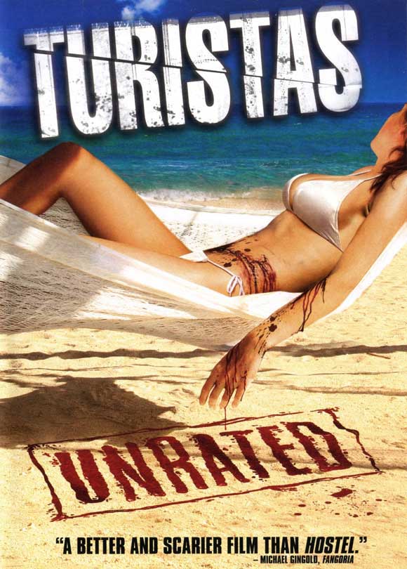Turistas Movie Poster Print featuring vibrant colors and dramatic imagery.