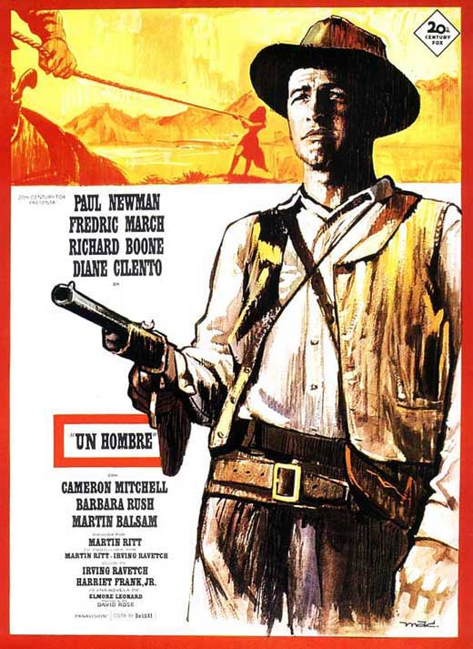 Hombre Movie Poster Print showcasing classic Western film art.
