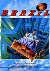 Brazil movie poster print featuring surreal artwork from the classic film.