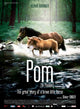 Pom, le poulain movie poster print showcasing vibrant colors and whimsical design.