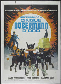 The Amazing Dobermans Movie Poster Print showcasing strong Doberman dogs.