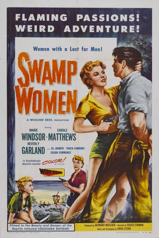 Swamp Women Movie Poster featuring classic film art.